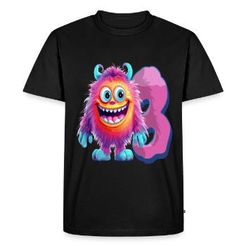 Design de monstre pour les enfants – 3 ans - T-shirt Premium bio Homme - noir - Devant - Nico (187cm)