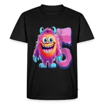 Monster Design for Kids – Five Years - Men's Premium Organic T-Shirt - black - Front - Nico (187cm)