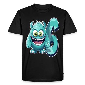 Monster Design for Kids – Six Years - Men's Premium Organic T-Shirt - black - Front - Nico (187cm)