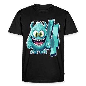 Conception de monstres pour enfants – quatre ans - T-shirt Premium bio Homme - noir - Devant - Nico (187cm)