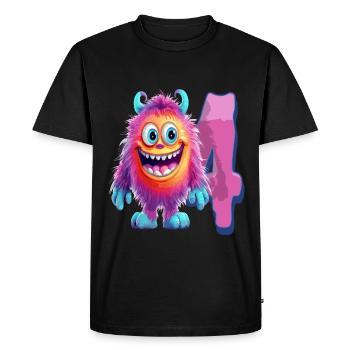 Conception de monstres pour enfants – quatre ans - T-shirt Premium bio Homme - noir - Devant - Nico (187cm)