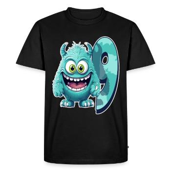 Monster Design for Kids – Nine Years - Men's Premium Organic T-Shirt - black - Front - Nico (187cm)