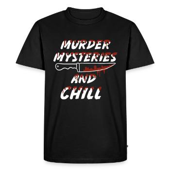 Murder Mystery Dinner plays the victim - Men's Premium Organic T-Shirt - black - Front - Nico (187cm)