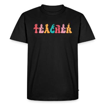 ASL Teacher American Sign Language - Men's Premium Organic T-Shirt - black - Front - Nico (187cm)