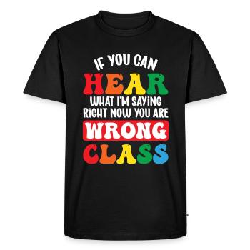 ASL Teacher American Sign Language - Men's Premium Organic T-Shirt - black - Front - Nico (187cm)