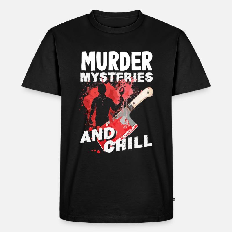 Krimidinner, Krimi-dinner - Männer Premium Bio T-Shirt - Schwarz