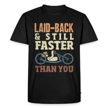 Funny Bike Sport Cycling Recumbent Bike - Men's Premium Organic T-Shirt - black - Front - Nico (187cm)