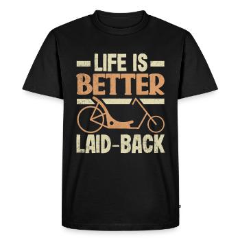 Funny Bike Sport Cycling Recumbent Bike - Men's Premium Organic T-Shirt - black - Front - Nico (187cm)