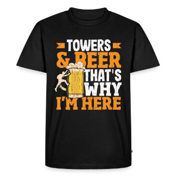 Tower Climber Technician Tower Worker - Men's Premium Organic T-Shirt - black - Front - Nico (187cm)