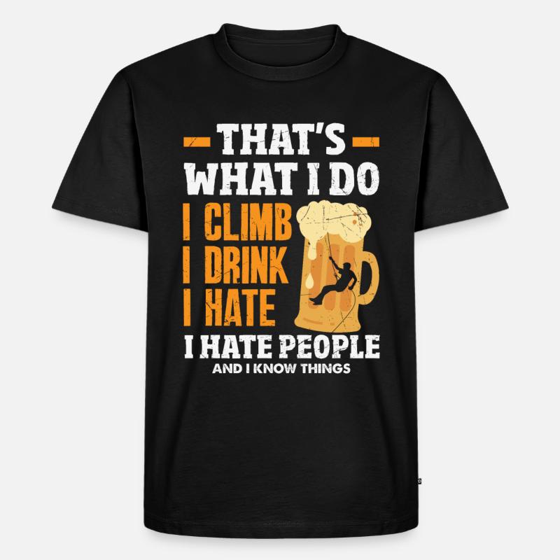 Turmkletterer-techniker Turmarbeiter - Männer Premium Bio T-Shirt - Schwarz