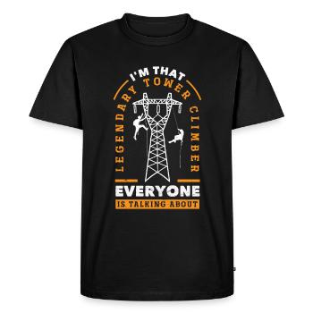 Tower Climber Technician Tower Worker - Men's Premium Organic T-Shirt - black - Front - Nico (187cm)
