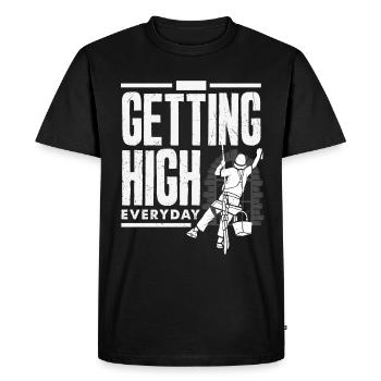 Tower Climber Technician Tower Worker - Men's Premium Organic T-Shirt - black - Front - Nico (187cm)