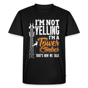 Tower Climber Technician Tower Worker - Men's Premium Organic T-Shirt - black - Front - Nico (187cm)