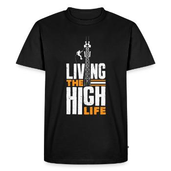 Tower Climber Technician Tower Worker - Men's Premium Organic T-Shirt - black - Front - Nico (187cm)