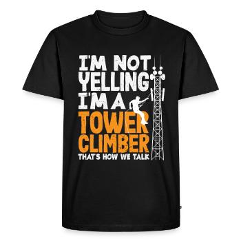 Tower Climber Technician Tower Worker - Men's Premium Organic T-Shirt - black - Front - Nico (187cm)