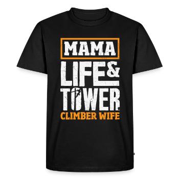 Tower Climber Technician Tower Worker - Men's Premium Organic T-Shirt - black - Front - Nico (187cm)