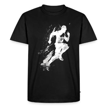 Athlétisme Jeux d’athlétisme - T-shirt Premium bio Homme - noir - Devant - Nico (187cm)