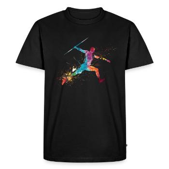 Athletics Athletics Games - Men's Premium Organic T-Shirt - black - Front - Nico (187cm)