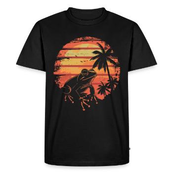 Frogs Catch Frog Hunter Frog Catcher - Men's Premium Organic T-Shirt - black - Front - Nico (187cm)