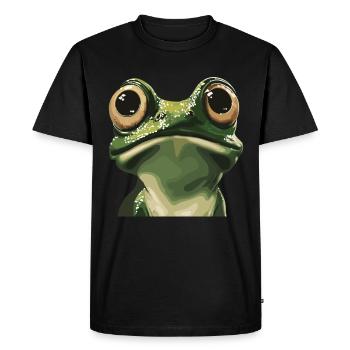 Frogs Catch Frog Hunter Frog Catcher - Men's Premium Organic T-Shirt - black - Front - Nico (187cm)