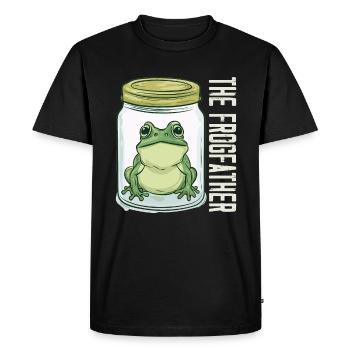 Frogs Catch Frog Hunter Frog Catcher - Men's Premium Organic T-Shirt - black - Front - Nico (187cm)