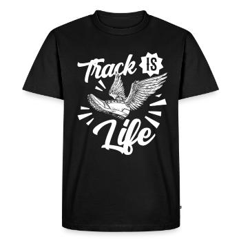 Athletics Athletics Games - Men's Premium Organic T-Shirt - black - Front - Nico (187cm)
