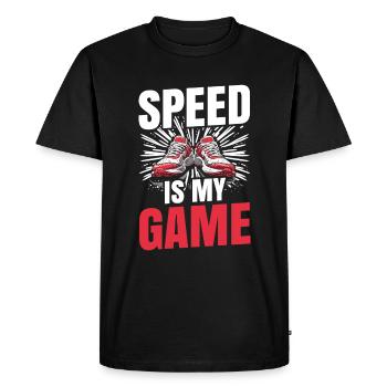 Athletics Athletics Games - Men's Premium Organic T-Shirt - black - Front - Nico (187cm)