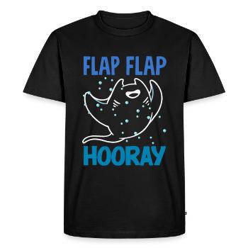 Ocean Animal Diving Stingray Manta Rays - Men's Premium Organic T-Shirt - black - Front - Nico (187cm)