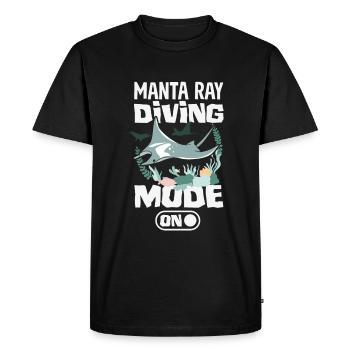Ocean Animal Diving Stingray Manta Rays - Men's Premium Organic T-Shirt - black - Front - Nico (187cm)