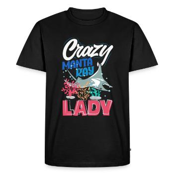 Ocean Animal Diving Stingray Manta Rays - Men's Premium Organic T-Shirt - black - Front - Nico (187cm)