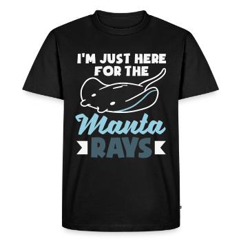 Ocean Animal Diving Stingray Manta Rays - Men's Premium Organic T-Shirt - black - Front - Nico (187cm)