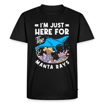 Ocean Animal Diving Stingray Manta Rays - Men's Premium Organic T-Shirt - black - Front - Nico (187cm)