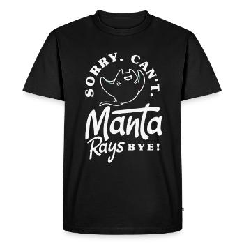 Ocean Animal Diving Stingray Manta Rays - Men's Premium Organic T-Shirt - black - Front - Nico (187cm)