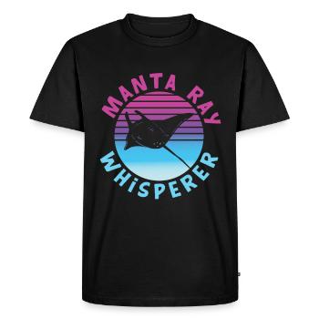 Ocean Animal Diving Stingray Manta Rays - Men's Premium Organic T-Shirt - black - Front - Nico (187cm)
