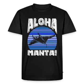 Ocean Animal Diving Stingray Manta Rays - Men's Premium Organic T-Shirt - black - Front - Nico (187cm)