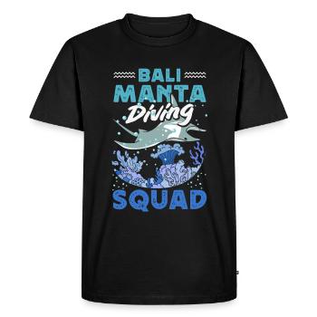 Ocean Animal Diving Stingray Manta Rays - Men's Premium Organic T-Shirt - black - Front - Nico (187cm)