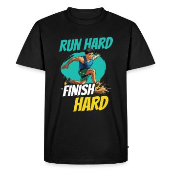 Athlétisme Jeux d’athlétisme - T-shirt Premium bio Homme - noir - Devant - Nico (187cm)