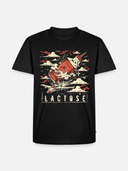 Laktosetolerant Oder Laktoseintolerant - Männer Premium Bio T-Shirt - Schwarz