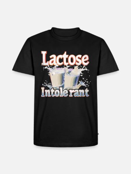 Laktosetolerant Oder Laktoseintolerant - Männer Premium Bio T-Shirt - Schwarz