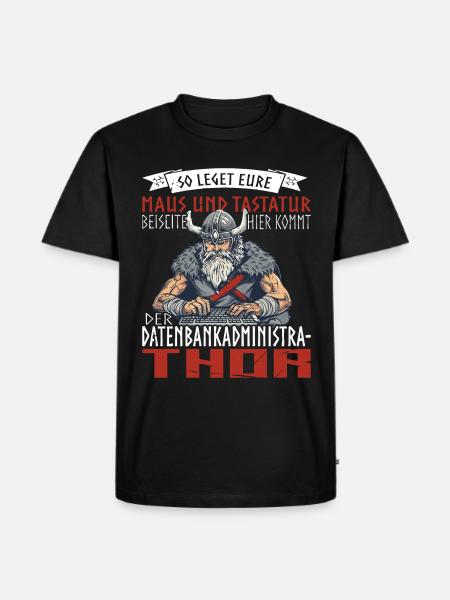 Datenbankadministrathor Codierung Datenanalyst - Männer Premium Bio T-Shirt - Schwarz