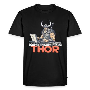 Administrateur de base de données Codage Analyste de données - T-shirt Premium bio Homme - noir - Devant - Nico (187cm)