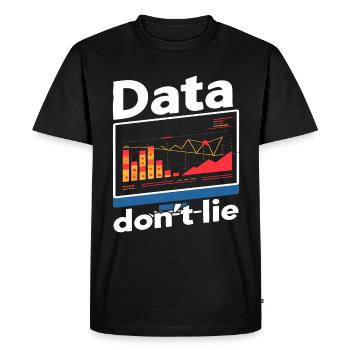 Data or it didn't happen Big Data - Men's Premium Organic T-Shirt - black - Front - Nico (187cm)