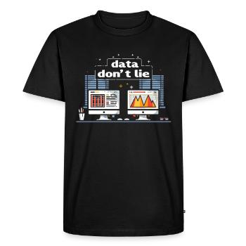 Codage des données de l’analyste comportemental - T-shirt Premium bio Homme - noir - Devant - Nico (187cm)