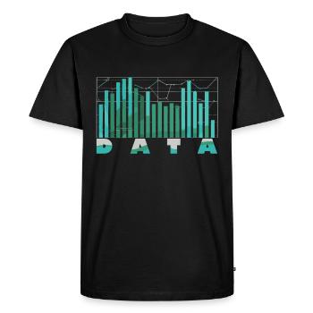 Codage des données de l’analyste comportemental - T-shirt Premium bio Homme - noir - Devant - Nico (187cm)