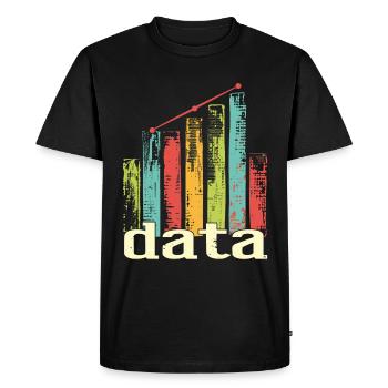 Codage des données de l’analyste comportemental - T-shirt Premium bio Homme - noir - Devant - Nico (187cm)