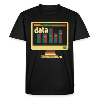 Codage des données de l’analyste comportemental - T-shirt Premium bio Homme - noir - Devant - Nico (187cm)