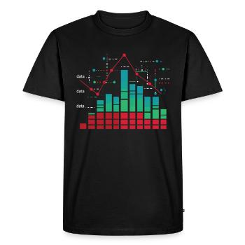 Codage des données de l’analyste comportemental - T-shirt Premium bio Homme - noir - Devant - Nico (187cm)