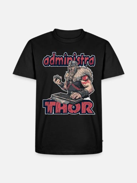 Viking Databaseadministra-thor Nerdy - Männer Premium Bio T-Shirt - Schwarz