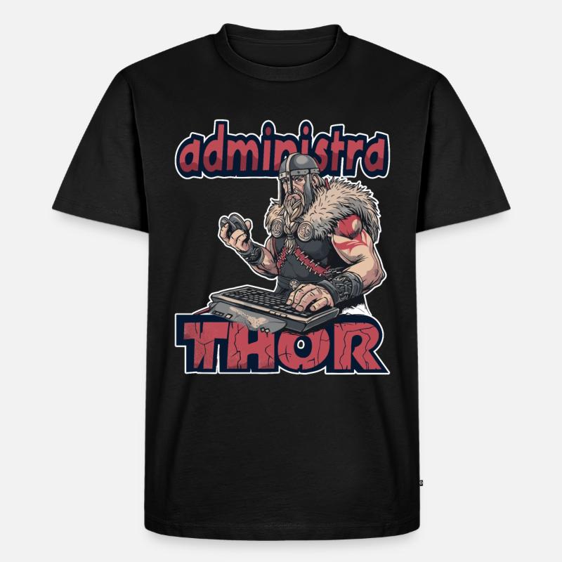 Viking Databaseadministra-thor Nerdy - Men's Premium Organic T-Shirt - black