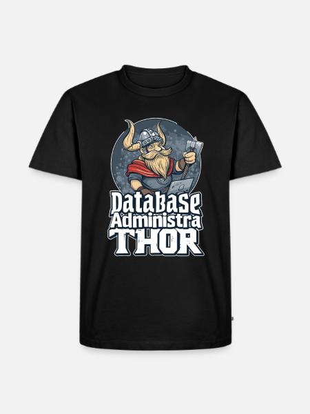 Viking Databaseadministra-thor Nerdy - Männer Premium Bio T-Shirt - Schwarz